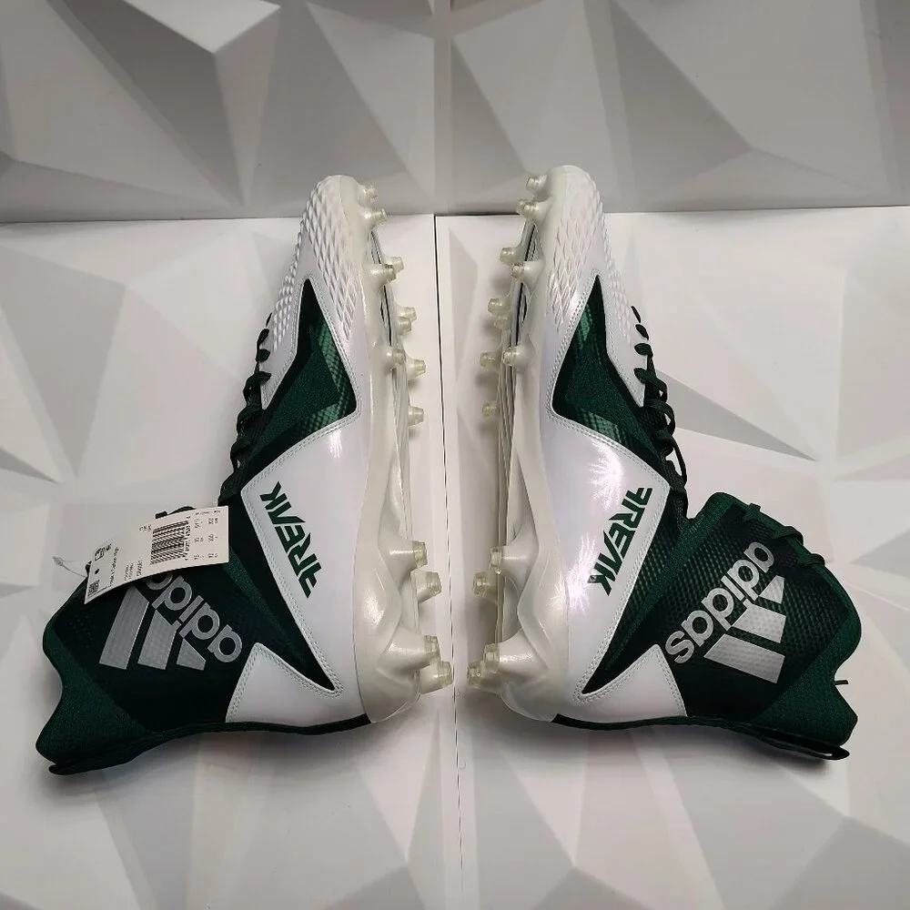 Adidas Mens Football Cleats 16 White Green Shoe Lacrosse Freak X Carbon High - Picture 8 of 13